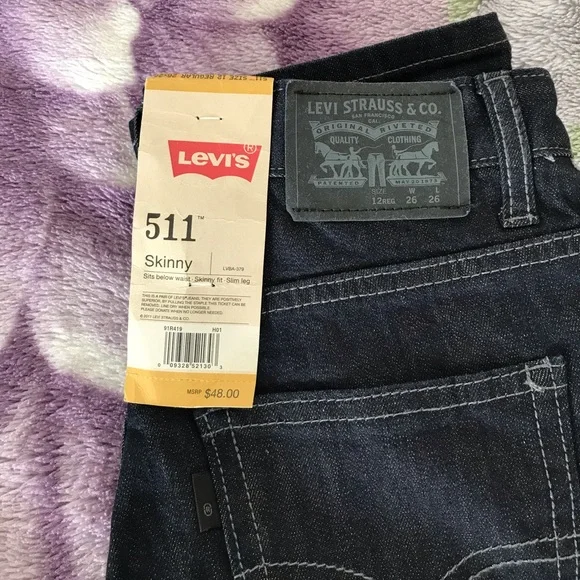 Levi’s 511 Skinny Fit Brand New Jeans for Big Boys - Picture 6 of 11